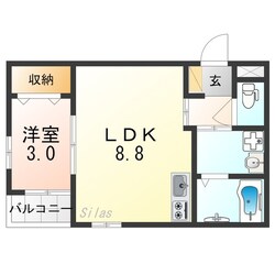 茨木市駅 徒歩7分 3階の物件間取画像